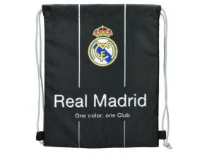 Real Madrid fekete tornazsák, sportzsák 26x32cm