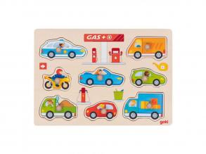 Goki fa puzzle: benzinkút, 8 db