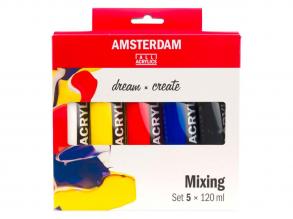Amsterdam Standard Series akrilfesték-keverőkészlet 120 ml, 5 db