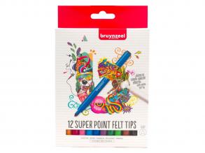 Bruynzeel Super Point filctoll-készlet, 12 szín