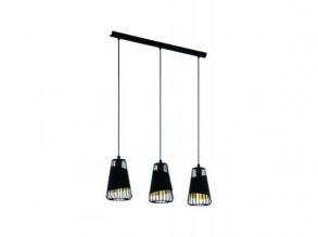 LED lámpa függeszték , mennyezeti , 3 x E27 , acél , fekete , EGLO , AUSTELL , 49448