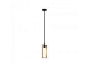 LED lámpa függeszték , mennyezeti , E27 , fa , fekete , EGLO , LITTLETON , 49473
