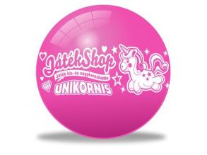 Unikornis rózsaszín gumilabda 22cm-es - Felfújatlan