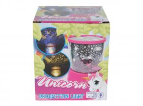 Unikornis projektoros lávalámpa, USB-s, 12 x 11 x 10 cm