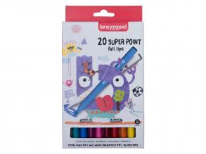 Bruynzeel Kids Super Point filctoll-készlet, 20 szín