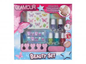 Glamour Beauty körömlakk-készlet körömmatricákkal