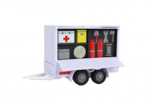 Kids Globe VW Transporter mentőautó pótkocsival