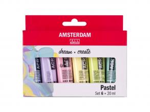 Amsterdam Standard Series akrilfesték-pasztellkészlet 20 ml, 6 db.
