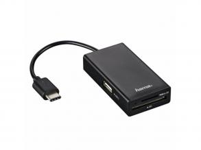 Hama USB Type-C kártyaolvasó, HUB és OTG adapter kombó