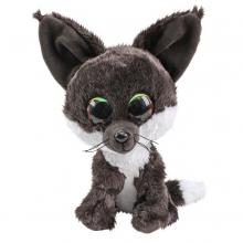 Róka plüss, 15 cm, fekete