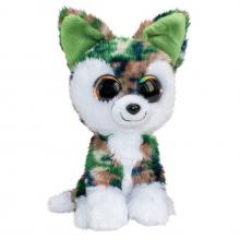 Plüss farkas, 15 cm, katonai