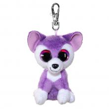 Farkas kulcstartó, 8,5 cm, lila