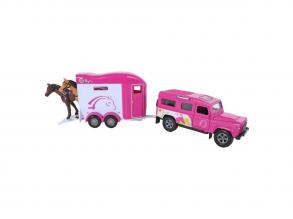 Kids Globe Land Rover Cheval Liberté Horse Trailerrel  rózsaszín