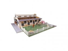 Kids Globe lovarda 7 boxszal és legelővel 1:24
