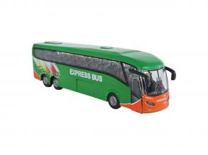 Kids Globe Busz, öntött fém, világítással és hanggal, 18,5 cm