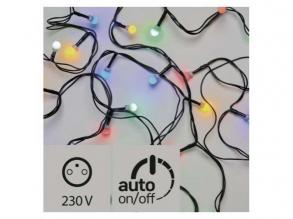 Led fényfüzér , beltéri/kültéri , cherry , 80 led , 8 m , RGB , időzítős , IP44