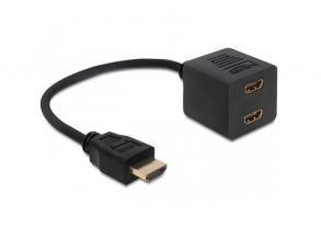Delock 65226 High Speed HDMI Ethernettel 1x apa > 2x anya HDMI elosztó adapter
