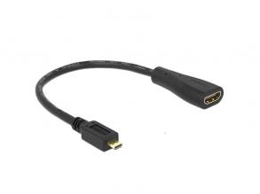 Delock 65391 High Speed HDMI micro D apa > A anya HDMI kábel adapter Ethernettel