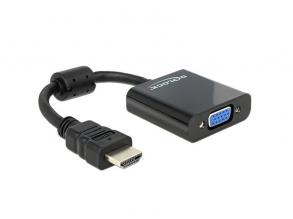 Delock 65512 HDMI apa > VGA anya fekete adapter