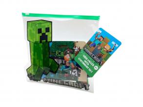 Minecraft formájú tolltartó, töltve