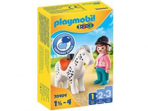 Playmobil: 1-2-3 - Lovasnő lóval (70404)