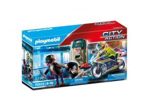 Playmobil: Rendőrségi motor - A pénztolvaj nyomában 70572