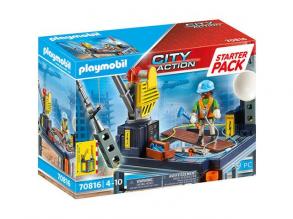 Playmobil: Városi forgatag - Építkezés csörlővel Starter Pack (70816)