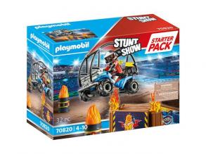 Playmobil: Stunt Show - Kaszkadőr quaddal és lángoló rámpával Starter Pack (70820)