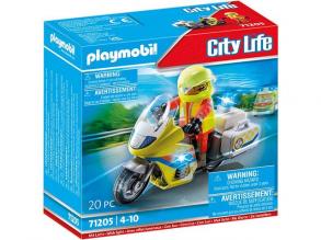 Playmobil: City Life Mentőmotor villogó fénnyel (71205)