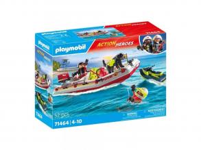 Playmobil: Tuzoltócsónak aqua scooterrel (71464)