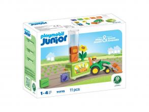 Playmobil Junior traktor rakodó- és kirakodórendszerrel - 71773