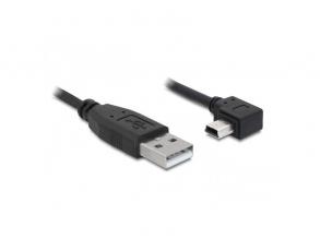 Delock 82682 USB 2.0-A apa - USB mini-B 5 tűs hajlított apa átalakító 2 m kábel