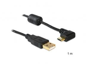 Delock 83147 USB-A apa > USB micro-B apa 90°-ban forgatott bal/jobb kábel