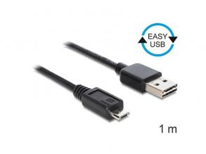 Delock 83366 EASY-USB 2.0 -A apa > USB 2.0 micro-B apa 1 m kábel