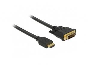 Delock 85654 HDMI - DVI 24+1 kétirányú 2m kábel