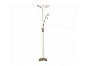 LED lámpa , állólámpa , R7s 1x230W , G9 1x33W , acél , üveg , bronz , EGLO , BAYA , 85974