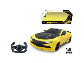 RC Távirányítós XXL Chevrolet Camaro sárga-fekete sportautó 1:8-as méretarányban