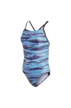 Fit 1Pc Aop Adidas női kék mintás színű úszódressz