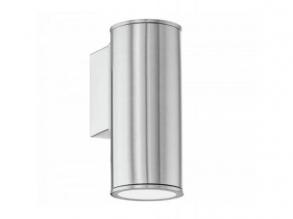 LED lámpatest , oldalfali , GU10 , 3W , meleg fehér , 1 irányú , nemesacél , kültéri , IP44 , EGLO , RIGA , 94106