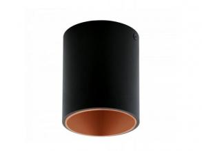 LED lámpatest , mennyezeti , spot , kerek , 3.3W , meleg fehér , fekete , vörösréz , EGLO , POLASSO , 94501