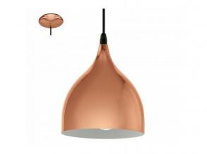 LED lámpa függeszték , mennyezeti , E27 , vörösréz , vintage , EGLO , CORETTO 2 , 94743