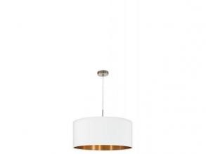 LED lámpa , függeszték , mennyezeti , 53cm , E27 foglalattal , 1 x 60W , fehér - vörösréz , EGLO , PASTERI , 95045