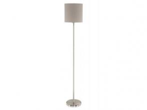 Állólámpa talpkapcsolóval, 157,5 cm, barna-ezüstszínű (Pasteri)