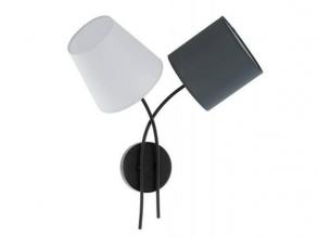 Textil falikar fehér-szürke színben, két foglalattal (Almeida)