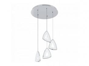 LED lámpatest , függeszték , mennyezeti , 30W , meleg fehér , dimmelhető , króm , EGLO , AMONDE , 95219