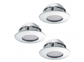 Króm rögzítésű Pineda LED beépített 3x6W