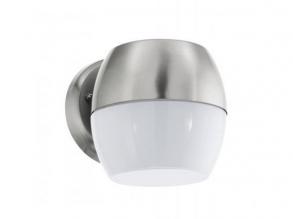 LED lámpatest , kültéri , oldalfali , meleg fehér , nemesacél , IP44 , EGLO , ONCALA , 95982