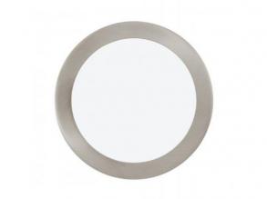 LED panel , 18W , süllyesztett , kerek , meleg fehér , dimmelhető , nikkel keret , EGLO , FUEVA 1 , 96408