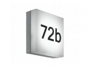 Led lámpatest , oldalfali , nappali/éjszakai szenzorral , házszám kijelzéssel , 8.2W , meleg fehér , kültéri , szürke , IP44 , E