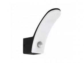 Led lámpatest , mozgásérzékelős , oldalfali , 11 Watt , meleg fehér , fekete , kültéri , IP44 , EGLO , FIUMICINO , 98149